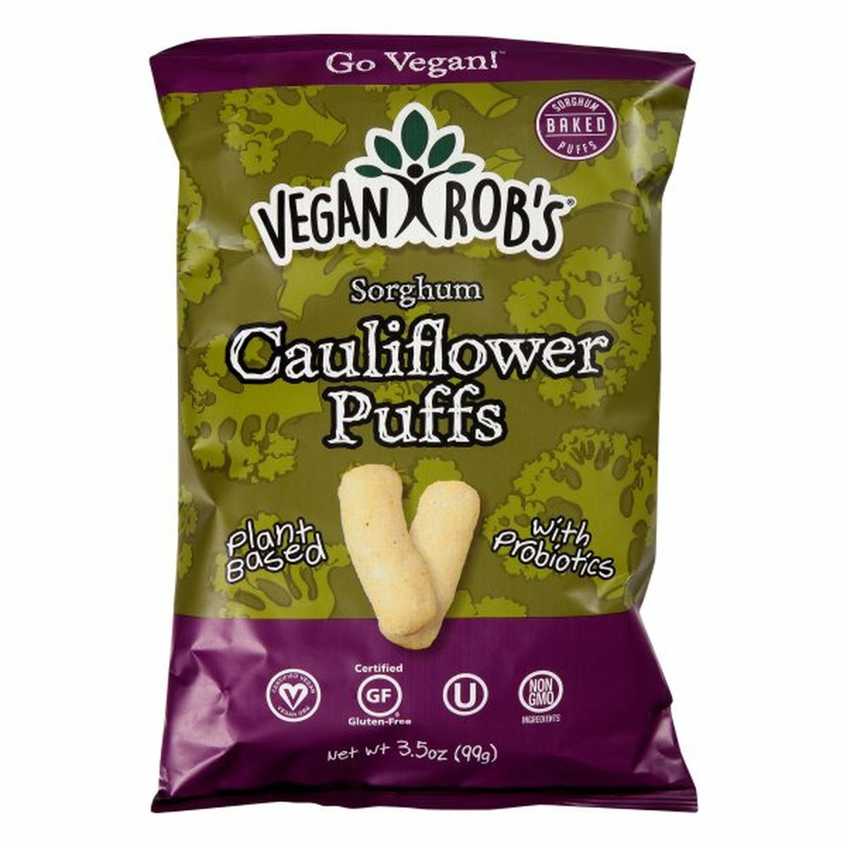 Calories in Vegan Rob's Sorghum Puffs, Cauliflower