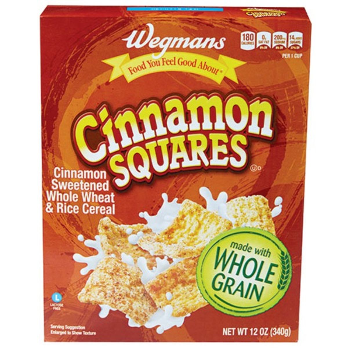 Calories in Wegmans Cinnamon Squares Cereal