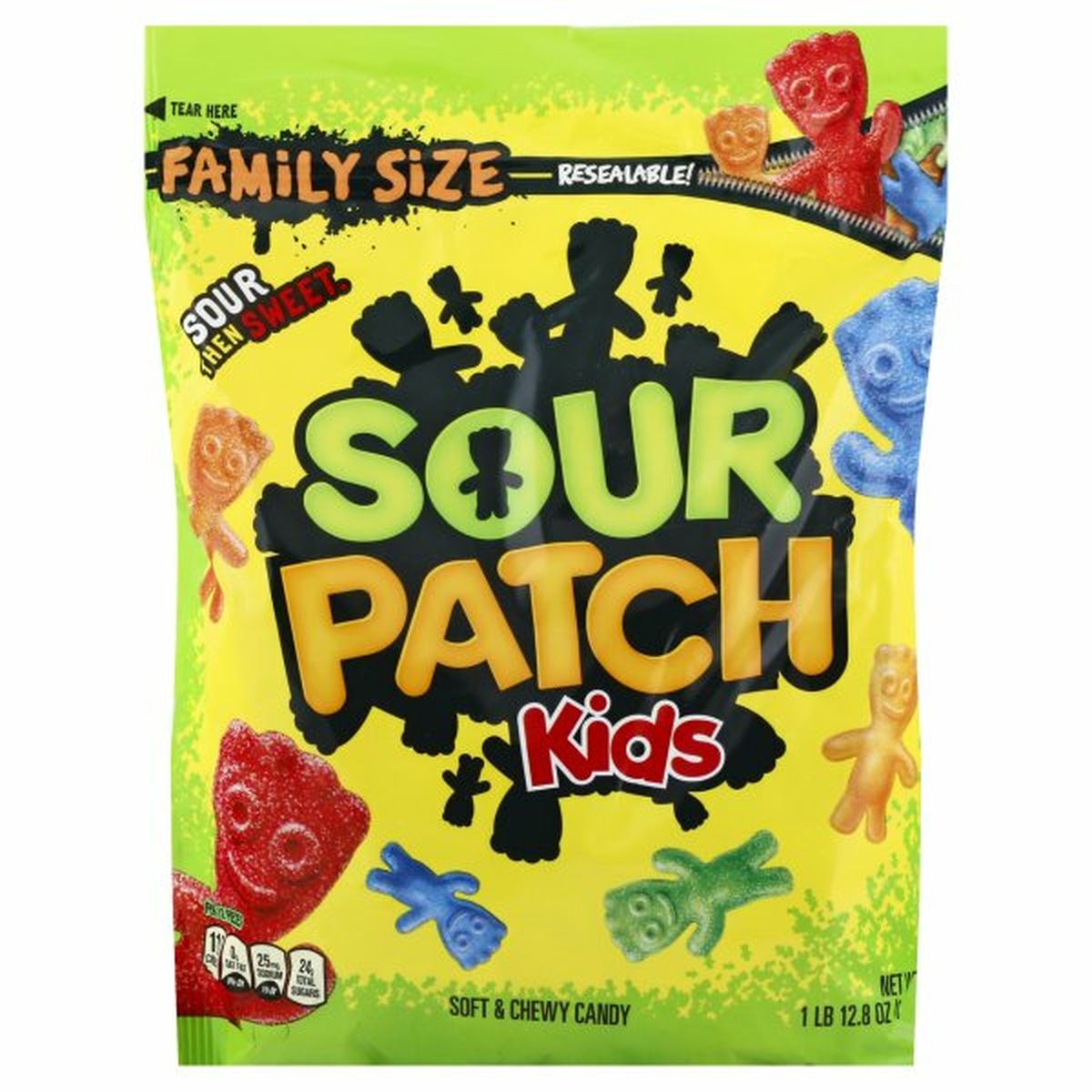 Calories in Sour Patch Kids Kids Candy, Soft & Chewy, Family Size