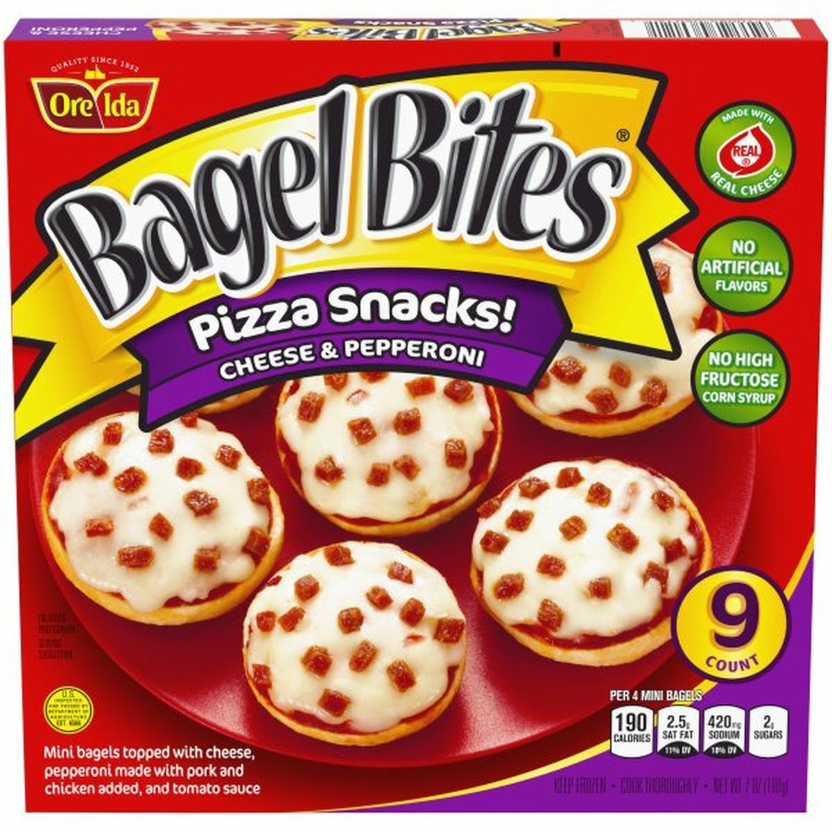 Calories in Bagel Bites Cheese & Pepperoni Pizza Snacks