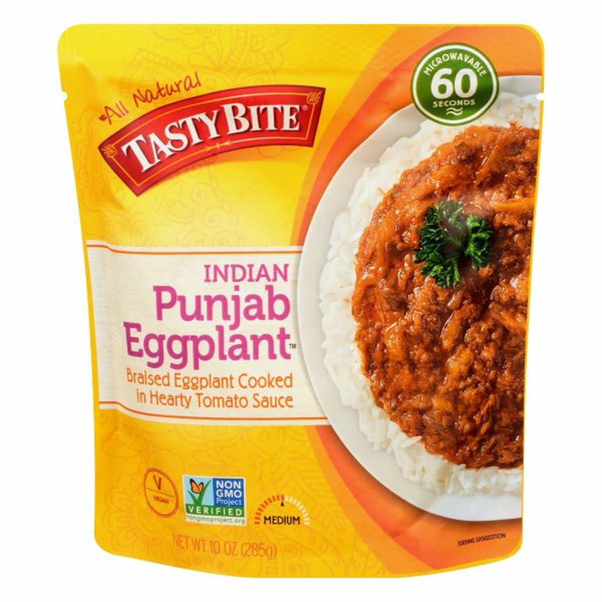 Calories in Tasty Bite Punjab Eggplant, Indian, Medium