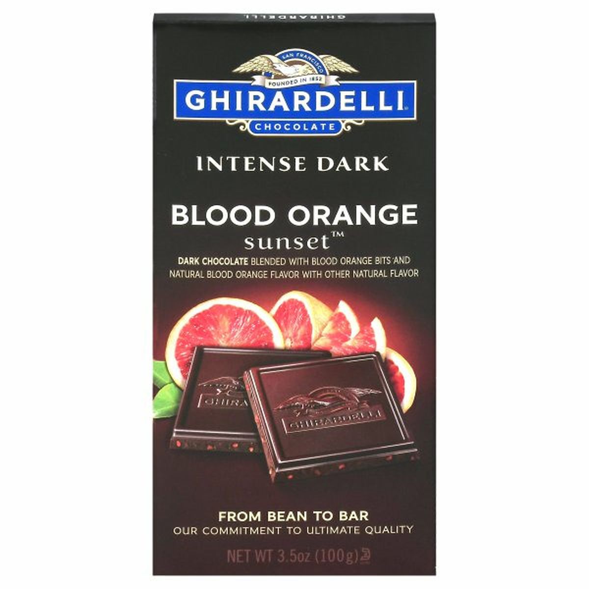 Calories in Ghirardelli Intense Dark Dark Chocolate, Blood Orange Sunset