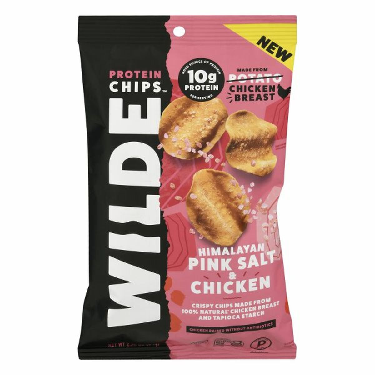 Calories in Wilde Chips Protein Chips, Himalayan Pink Salt & Chicken