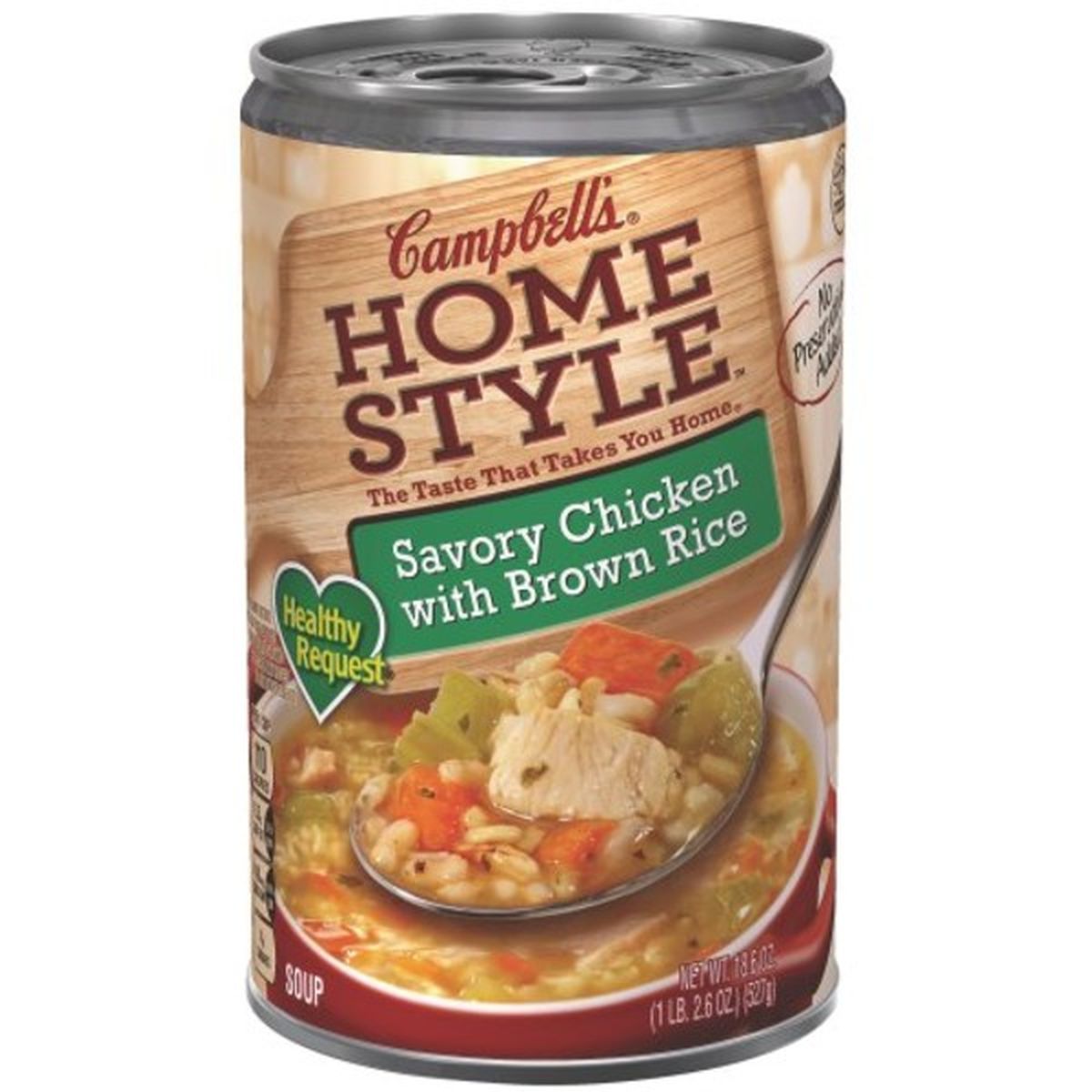 Calories in Campbell'ss Homestyle Healthy Requests Homestyle Healthy Request Savory Chicken with Brown Rice Soup