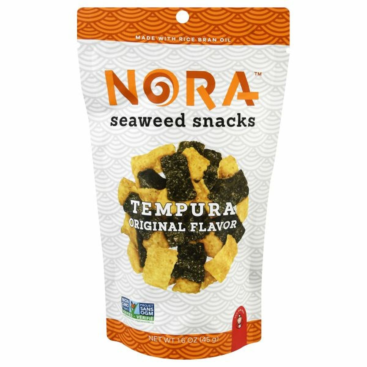 Calories in Nora Seaweed Snacks, Original Flavor, Tempura