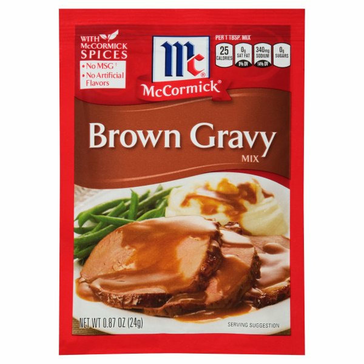 Calories in McCormicks  Brown Gravy Mix