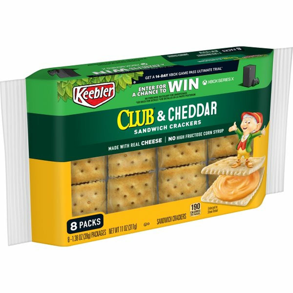 Calories in Keebler Sandwich Crackers, Club and Cheddar