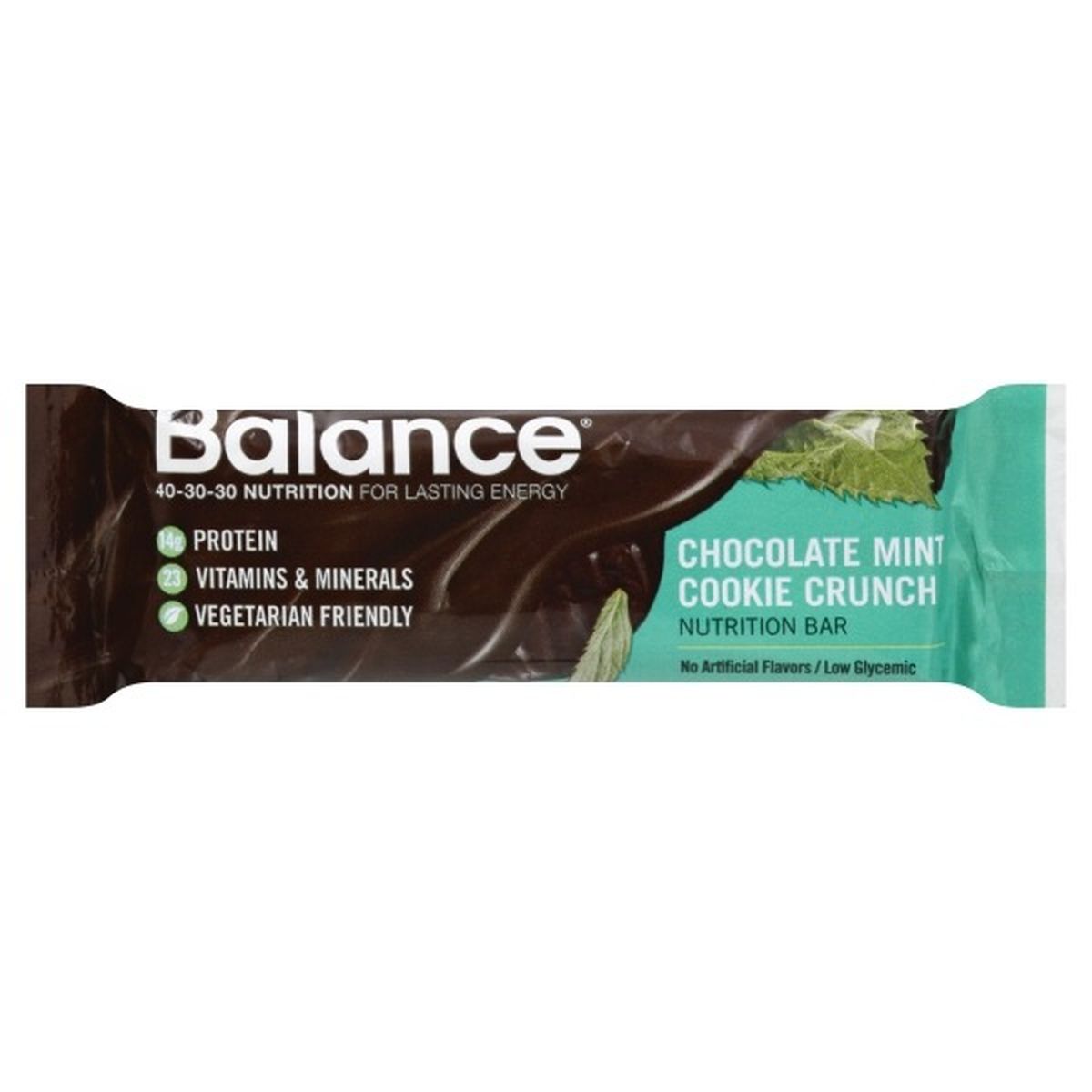 Calories in Balance Bar Nutrition Bar, Chocolate Mint Cookie Crunch
