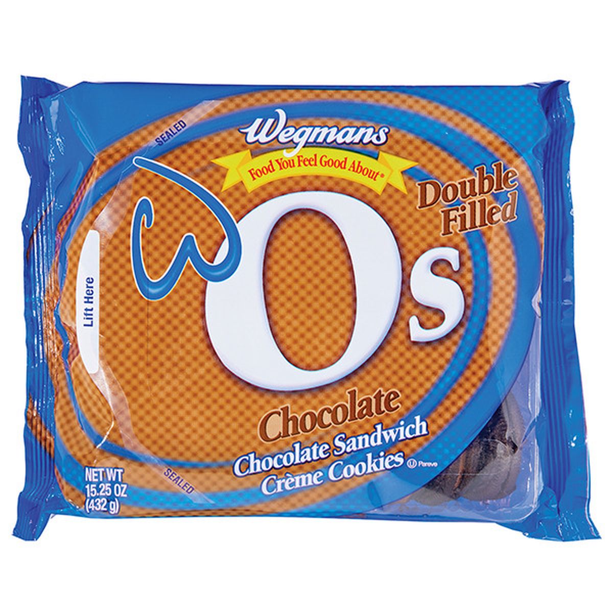 Calories in Wegmans Double Filled Chocolate W O's: CrÃ¨me-Filled Chocolate Sandwich Cookies