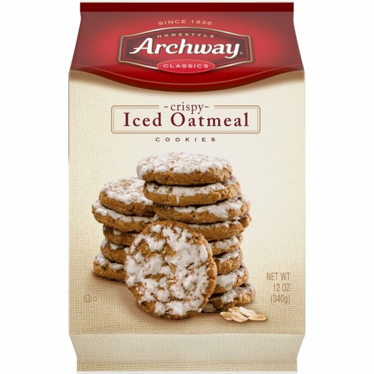 Calories in Archways Cookies, Iced Oatmeal, Crispy