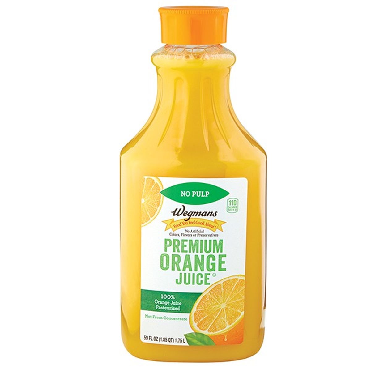 Calories in Wegmans Premium Orange Juice, No Pulp