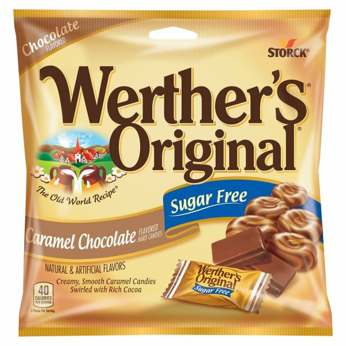 Calories in Werther's Original Hard Candies, Sugar Free, Caramel Chocolate
