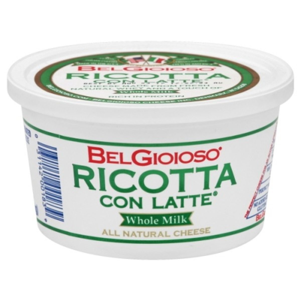 Calories in BelGioioso Ricotta con Latte, Whole Milk