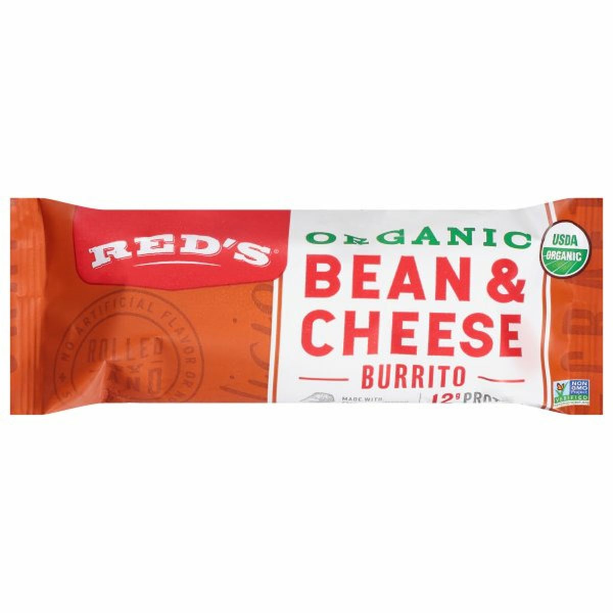Calories in Reds Burrito, Organic, Bean & Cheese