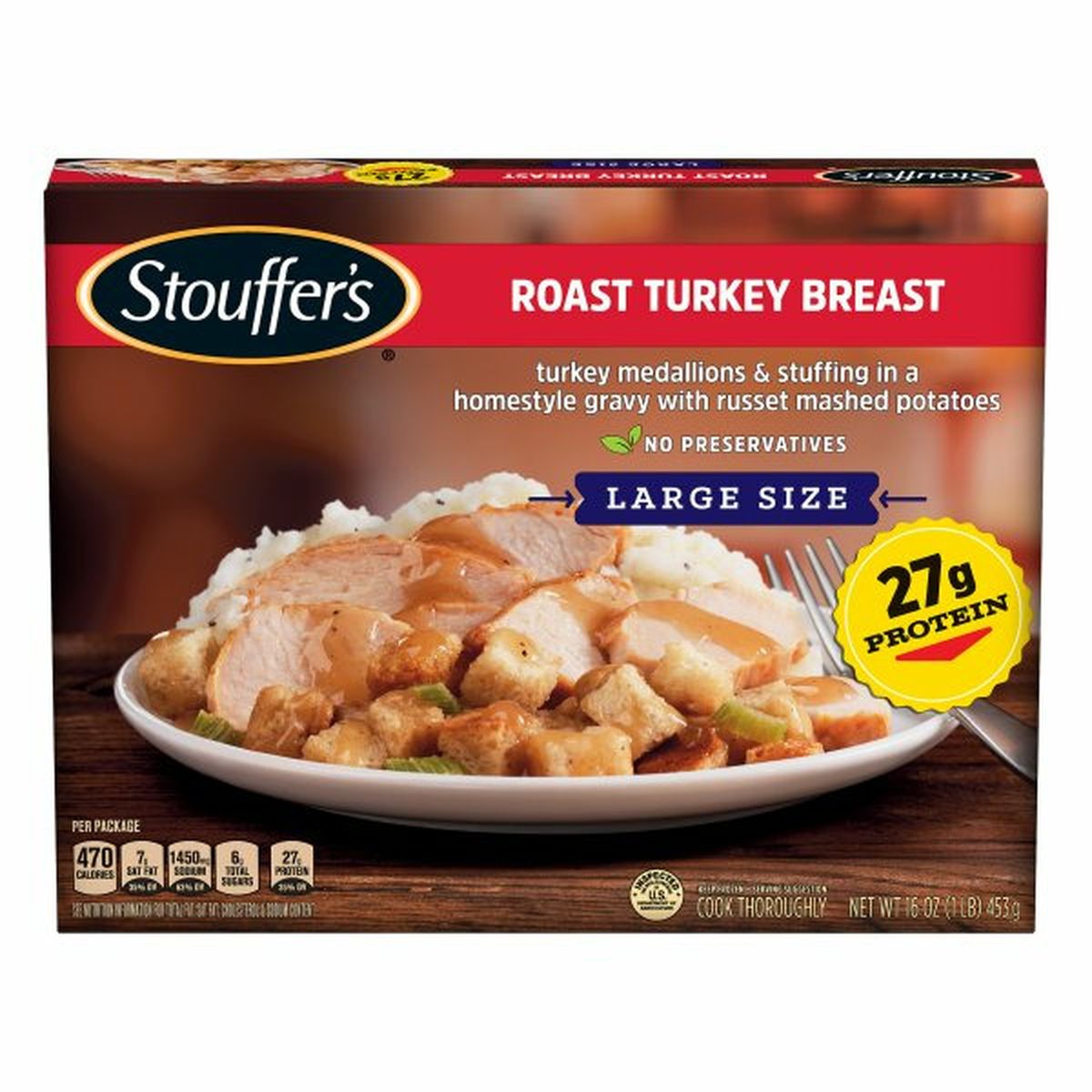 Calories in Stouffer's Roast Turkey Breast, Large Size