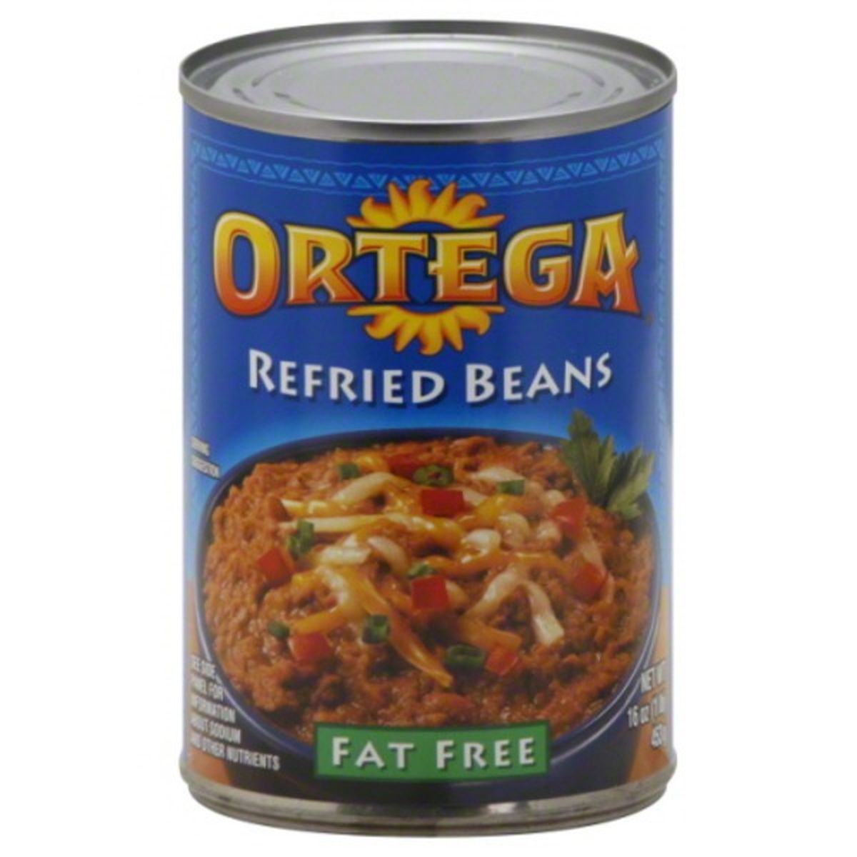 Calories in Ortega Refried Beans, Fat Free