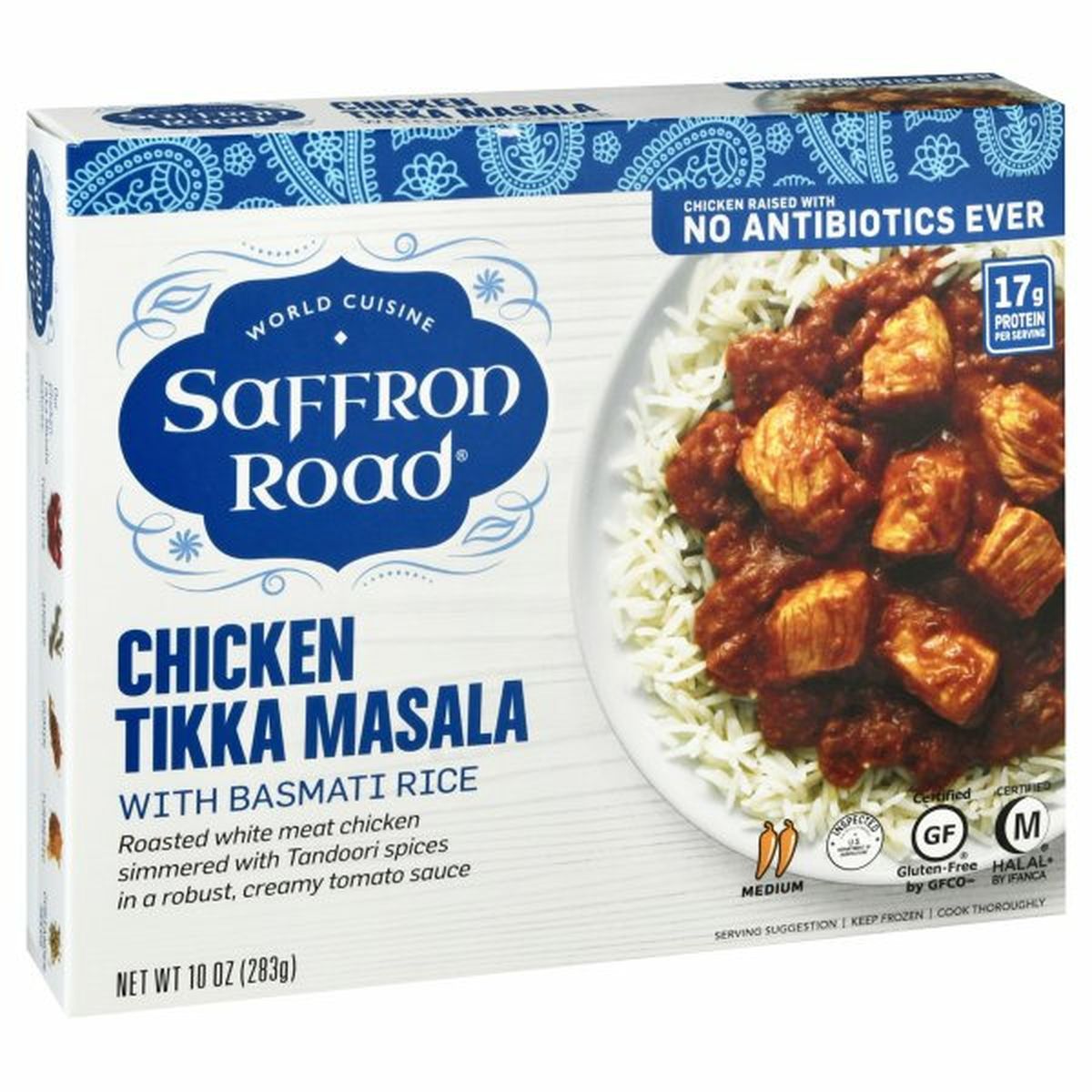Calories in Saffron Road Chicken Tikka Masala with Basmati Rice, Medium
