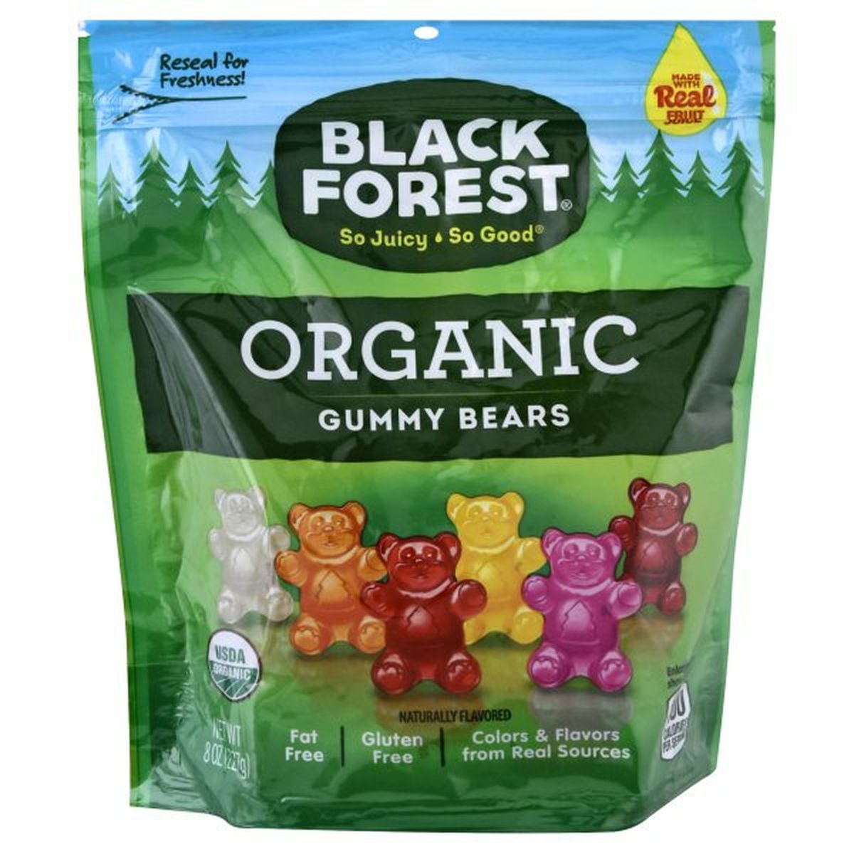 Calories in Black Forest Gummy Bears, Organic