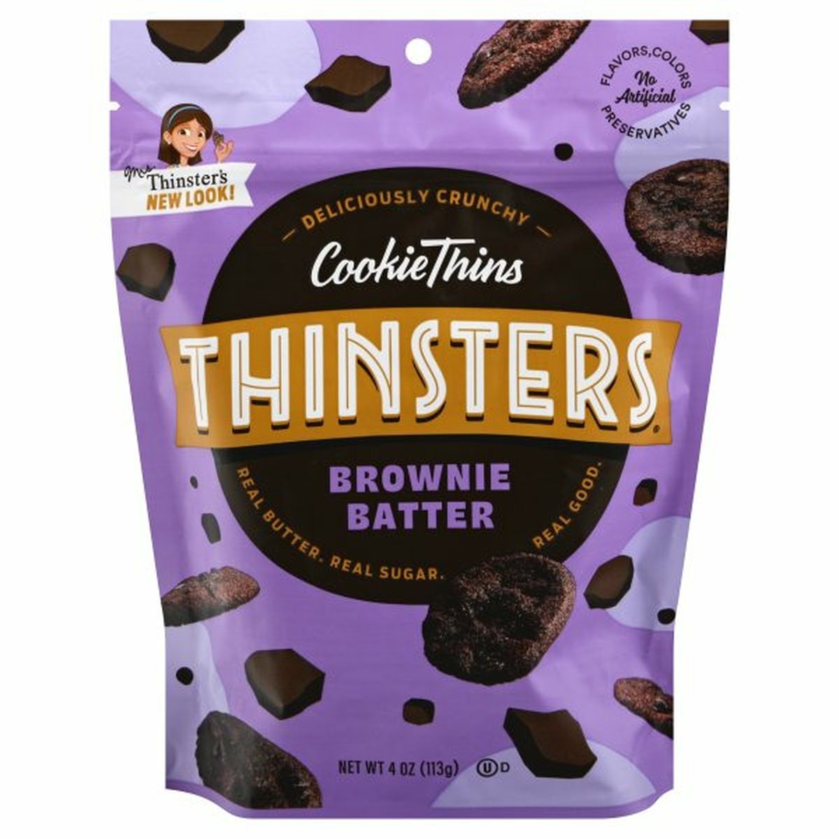 Calories in Thinsters Cookie Thins, Brownie Batter