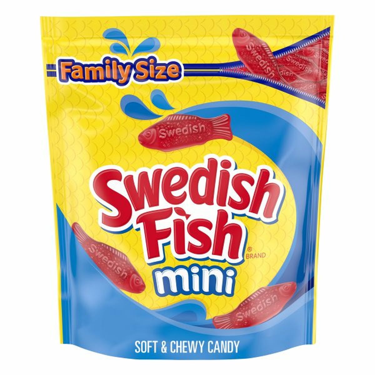 Calories in Swedish Fish Candy, Soft & Chewy, Mini, Family Size