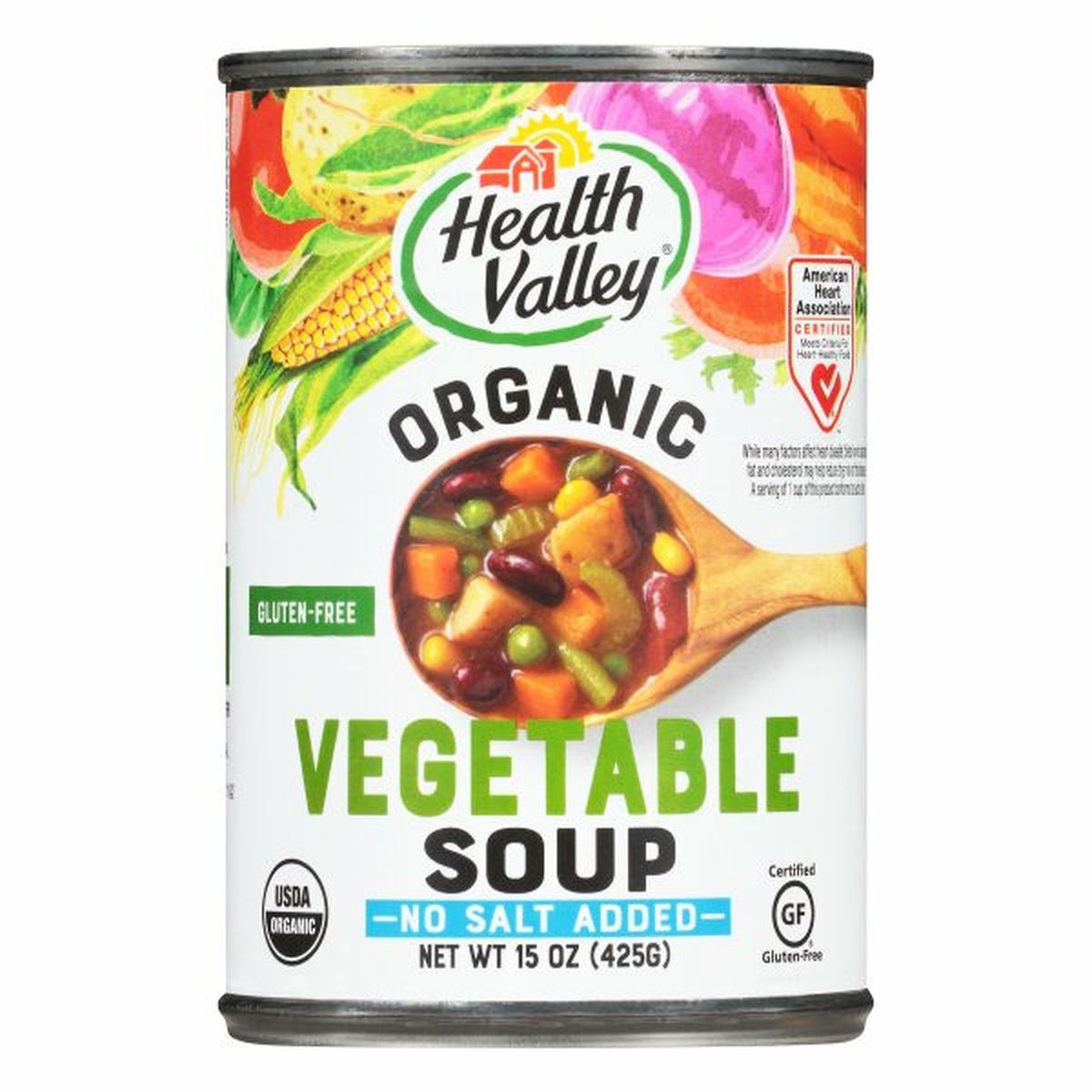 Calories in Health Valley Vegetable Soup, Organic