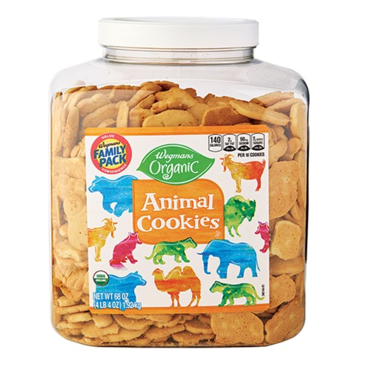 Calories in Wegmans Organic Animal Cookies, FAMILY PACK