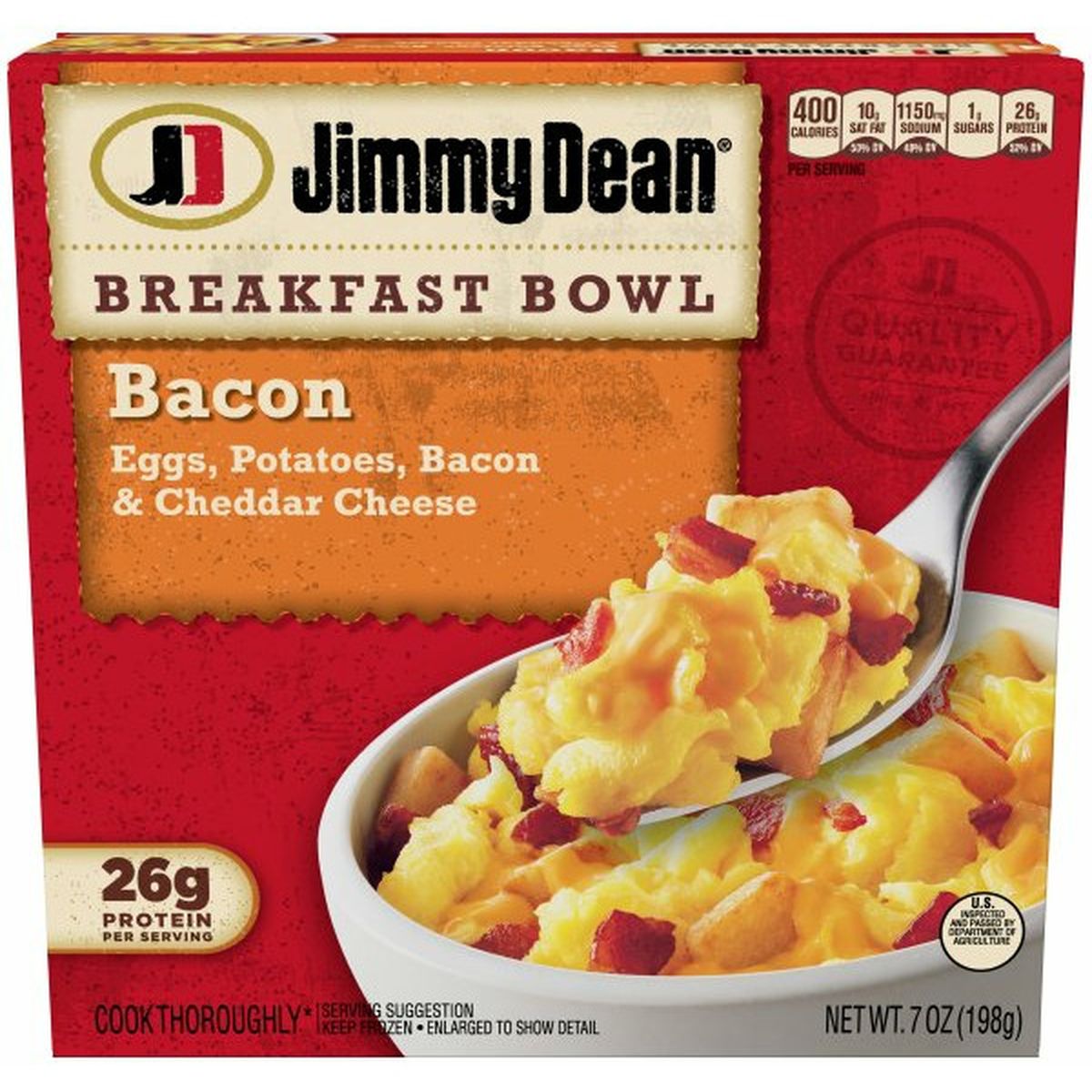 Calories in Jimmy Dean Bacon Breakfast Bowl