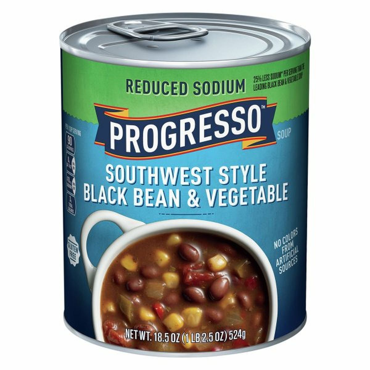 Calories in Progresso Soup, Reduced Sodium, Black Bean & Vegetable, Southwest Style