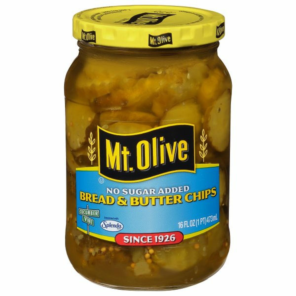 Calories in Mt. Olive Pickles, No Sugar Added, Bread & Butter Chips
