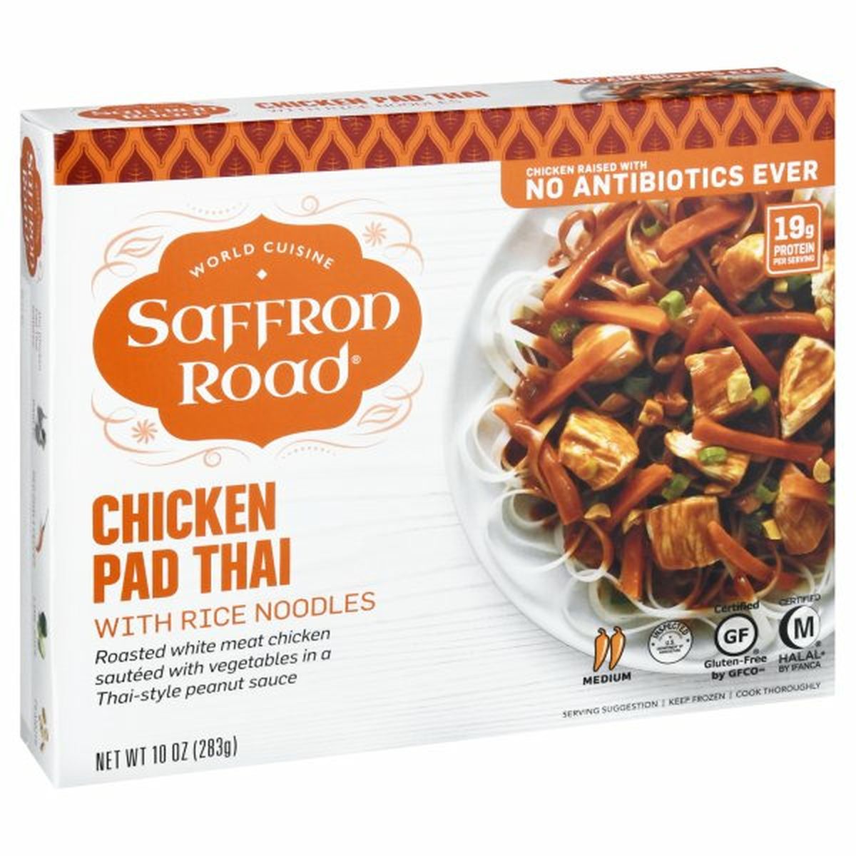 Calories in Saffron Road Chicken Pad Thai with Rice Noodles, Medium