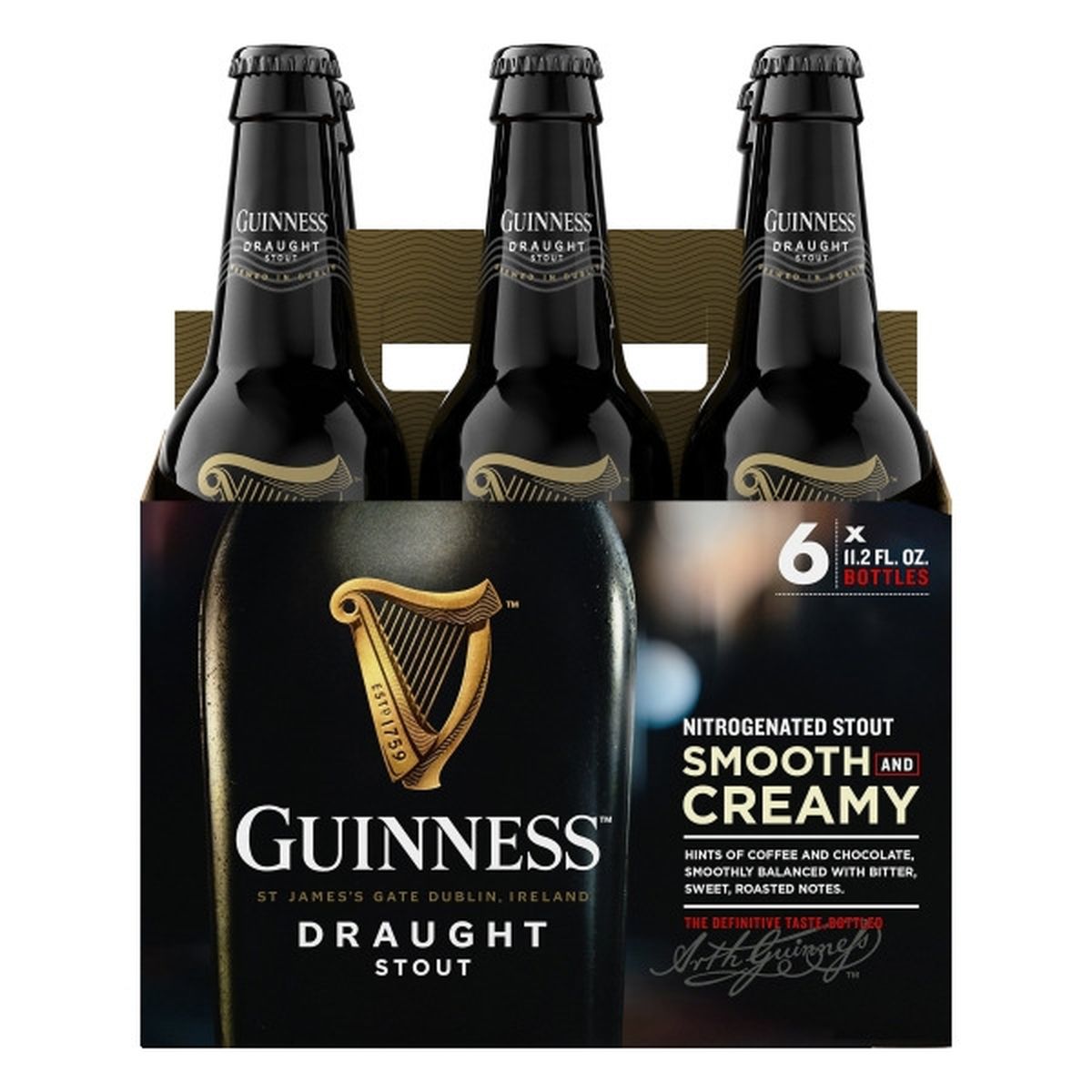 Calories in Guinness Draught  6/11.2 oz bottles