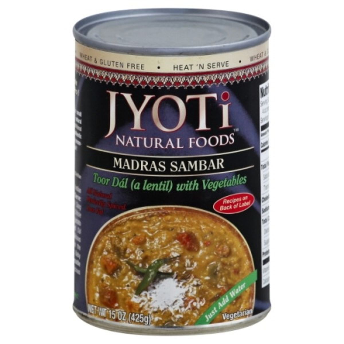 Calories in Jyoti Madras Sambar