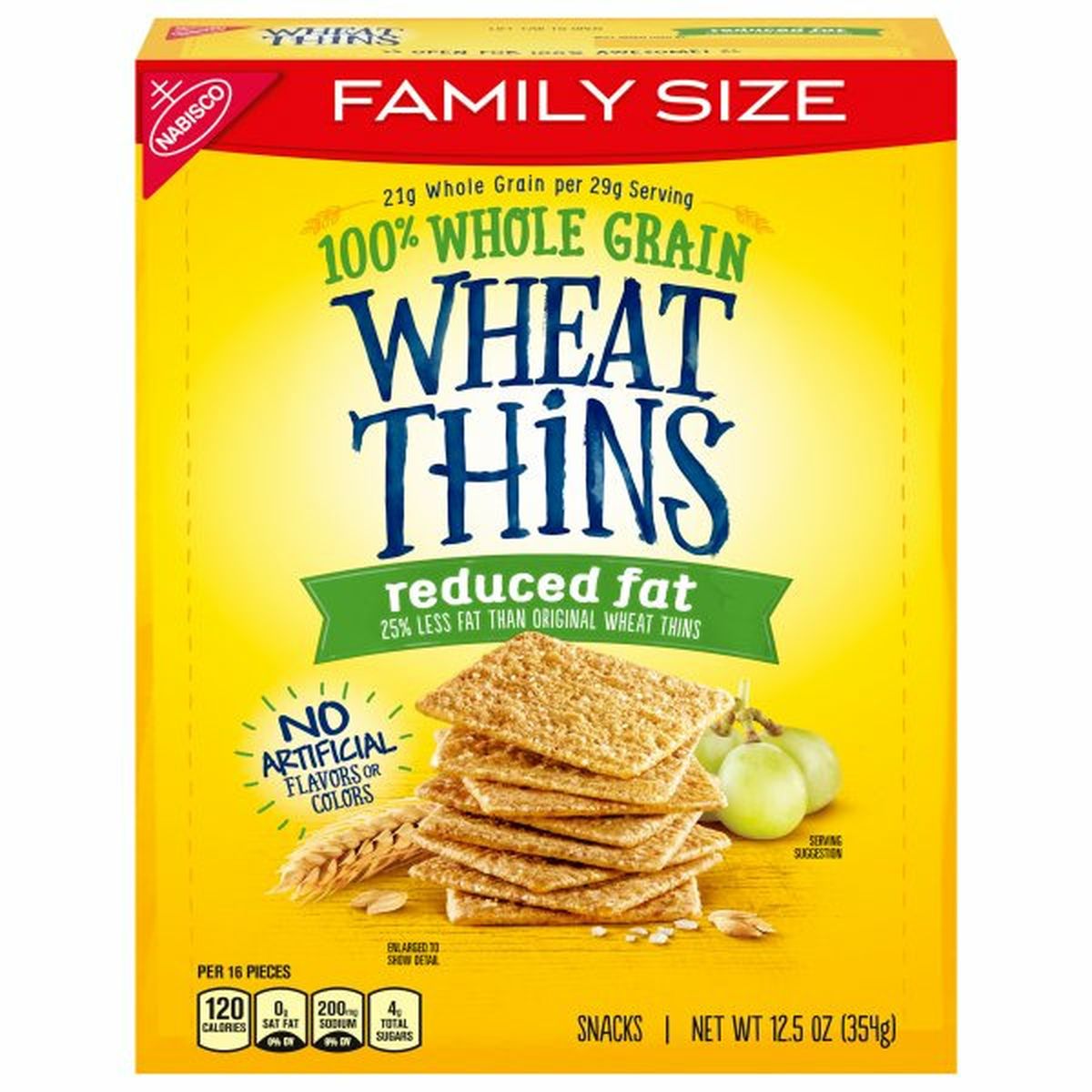 Calories in Wheat Thins Snacks, Reduced Fat, Family Size