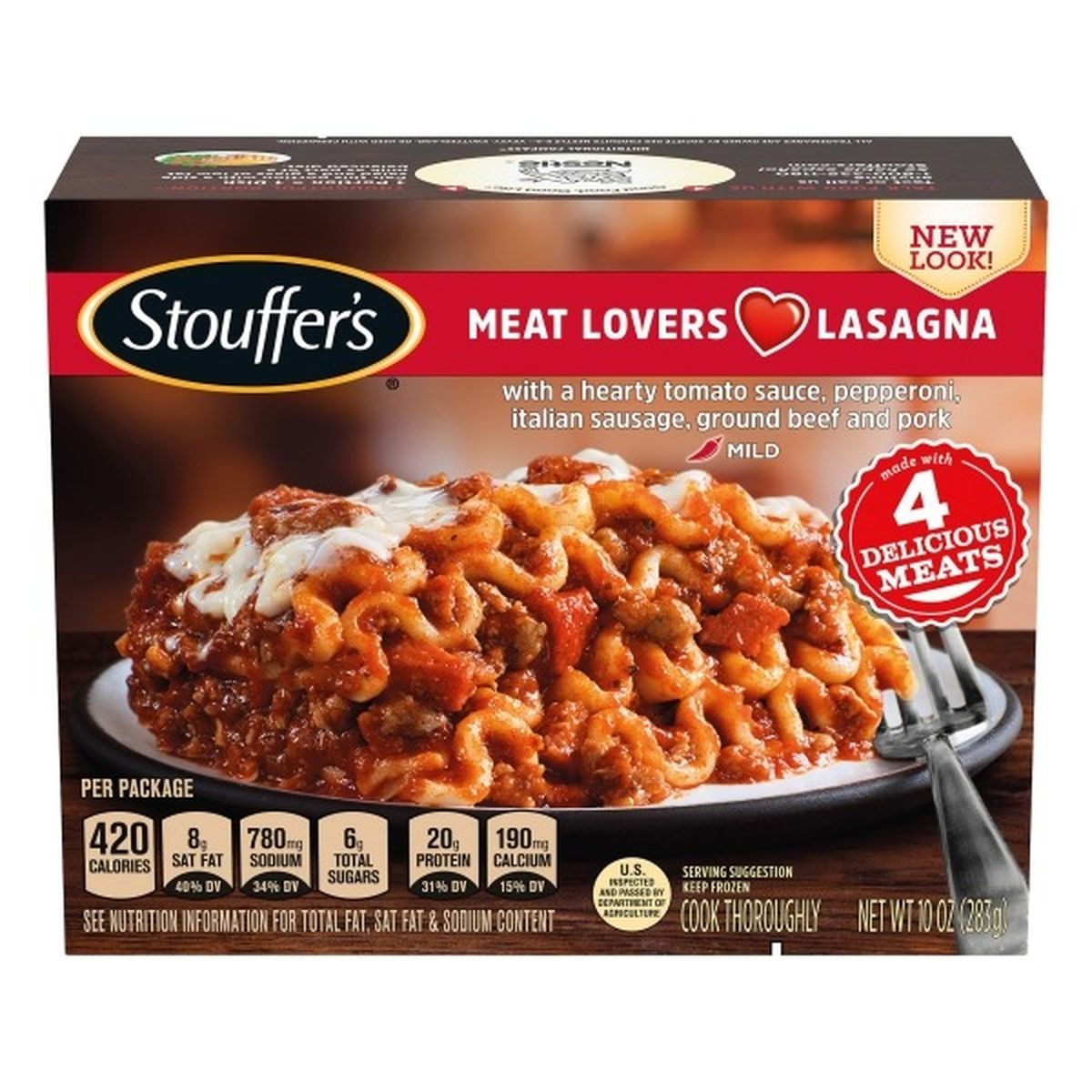 Calories in Stouffer's Meat Lovers Lasagna, Mild
