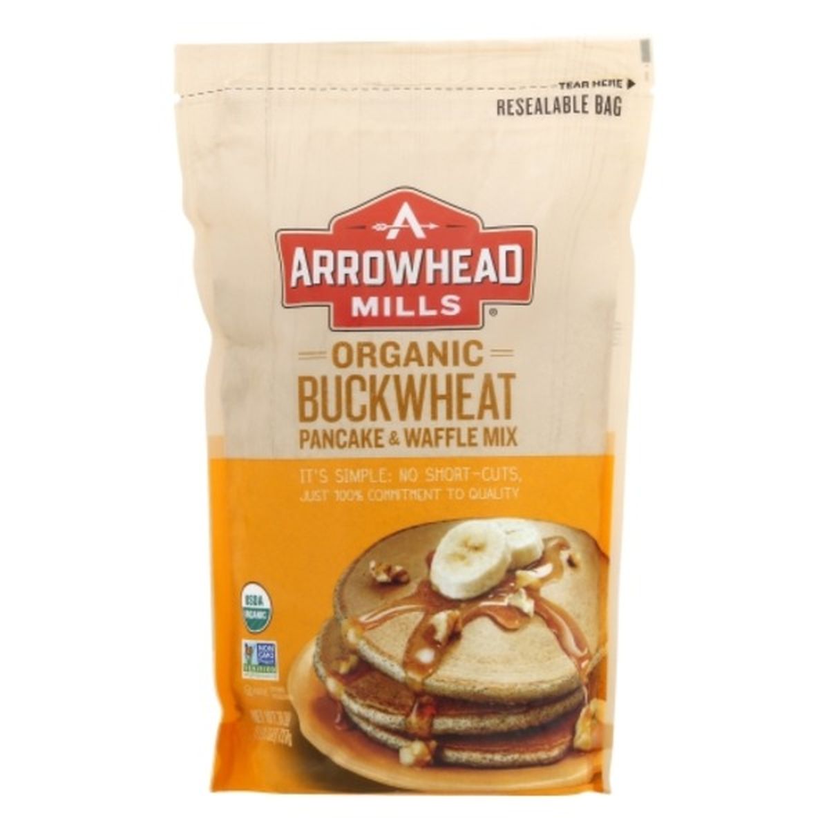 Calories in Arrowhead Mills Pancake & Waffle Mix, Organic, Buckwheat
