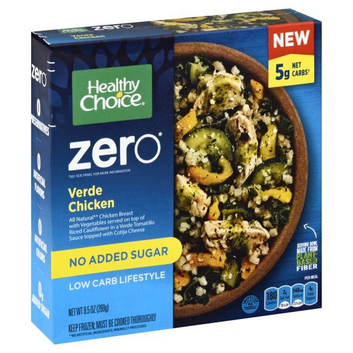 Calories in Healthy Choice Zero Verde Chicken, No Added Sugar