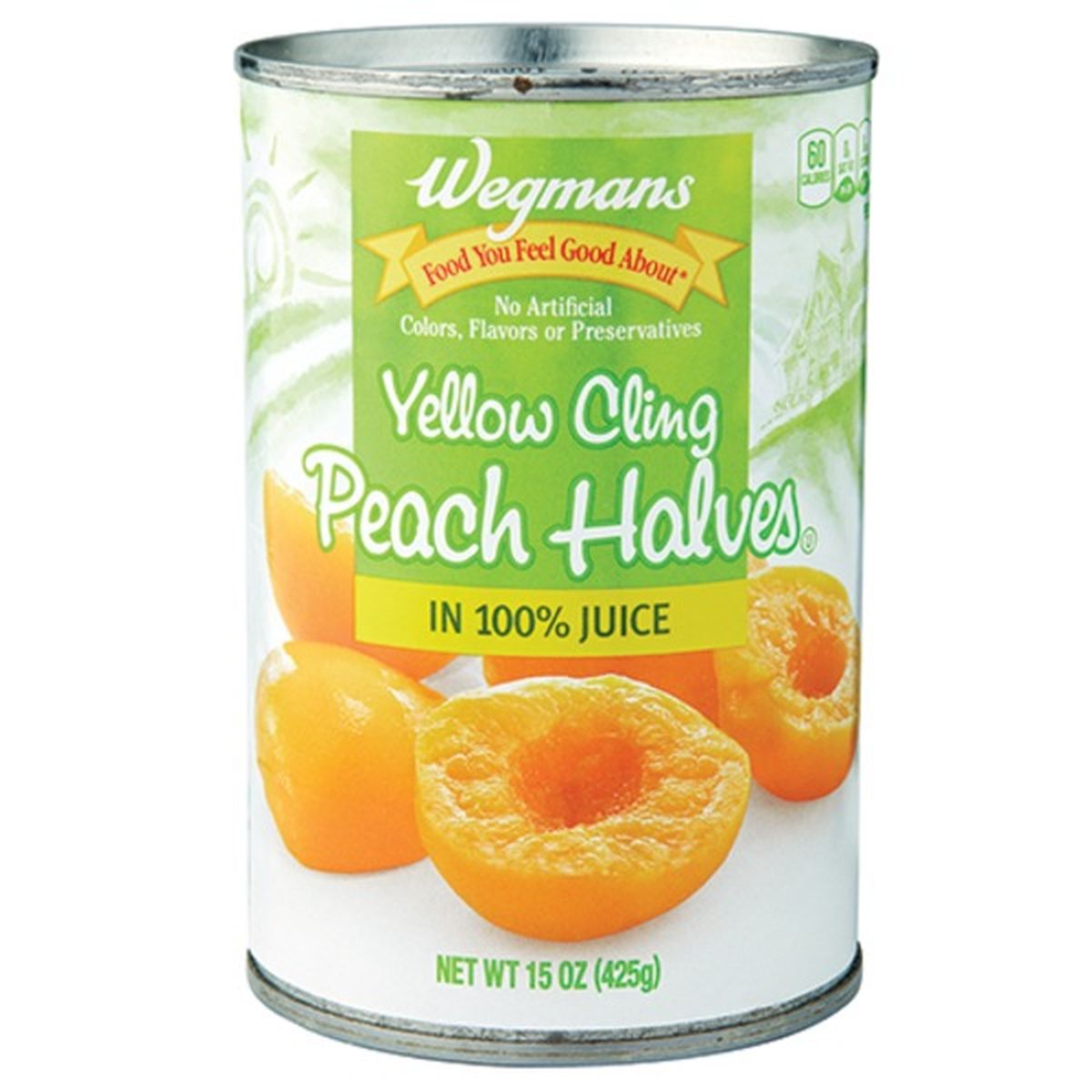 Calories in Wegmans Yellow Cling Peach Halves