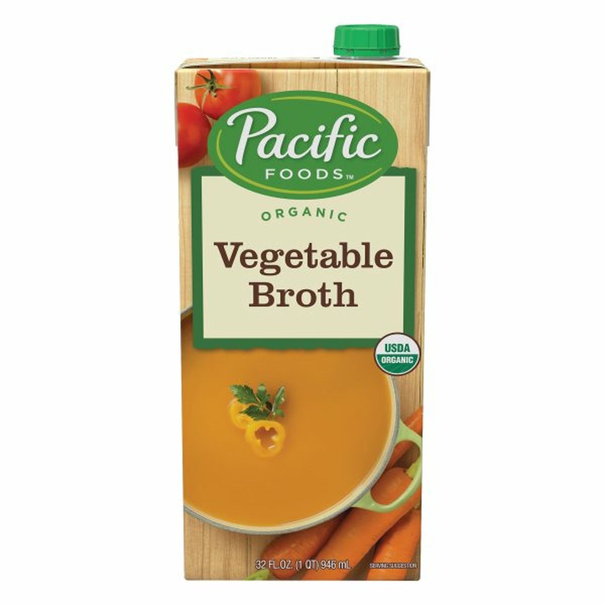 Calories in Pacific Vegetable Broth, Organic