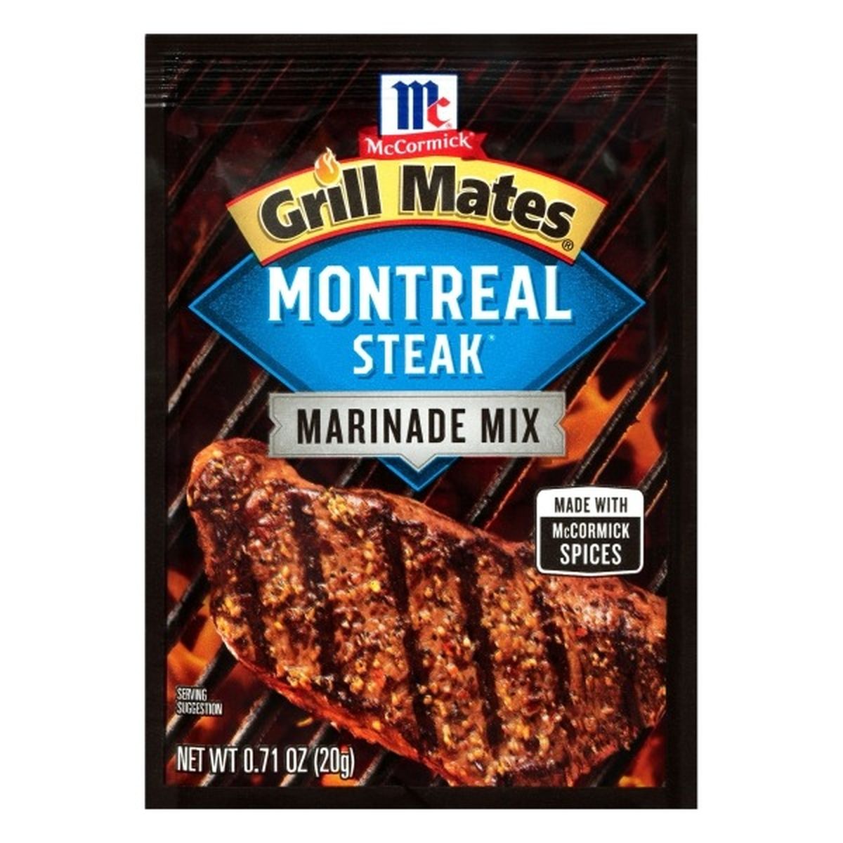 Calories in McCormicks Grill Matess Gill Mates Marinade Mix, Montreal Steak