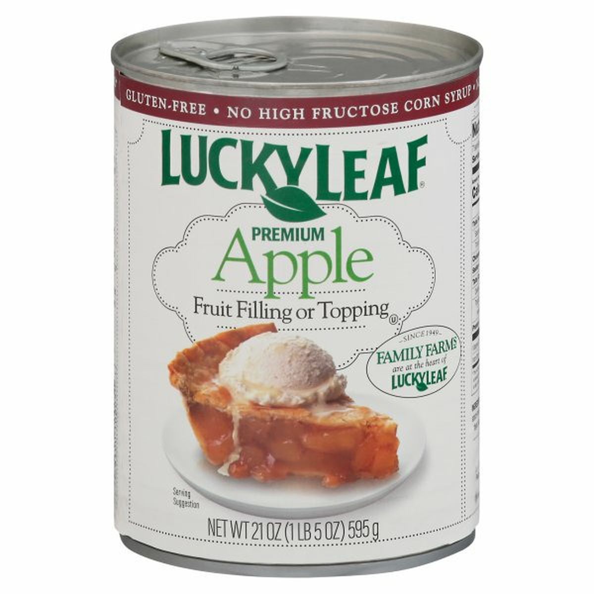 Calories in Lucky Leaf Fruit Filling or Topping, Premium, Apple