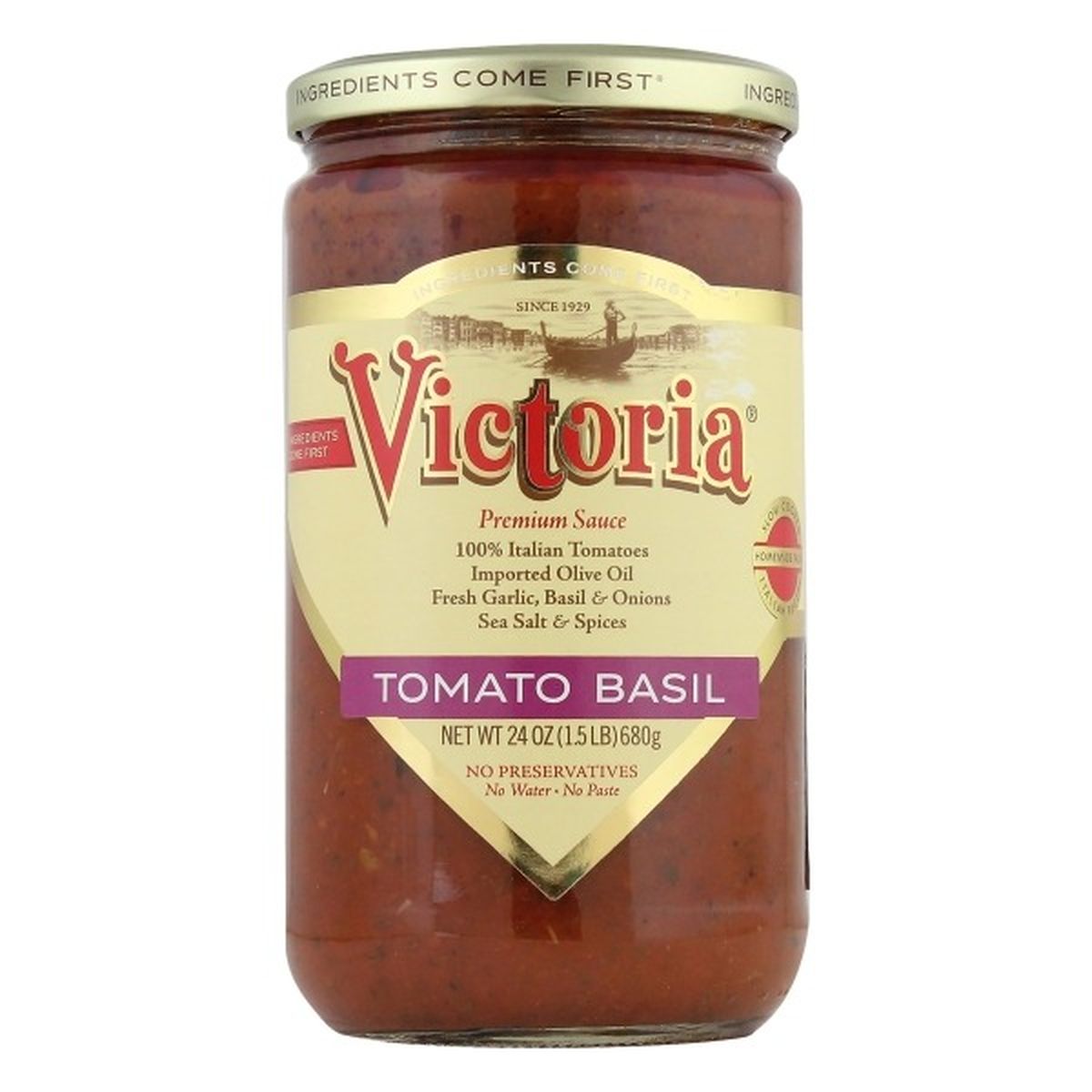 Calories in Victoria Sauce, Tomato Basil, Premium