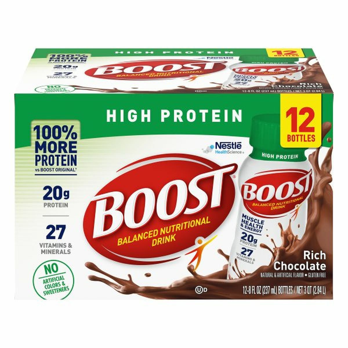 Calories in BOOST Health Science Nutritional Drink, Rich Chocolate, Balance, High Protein