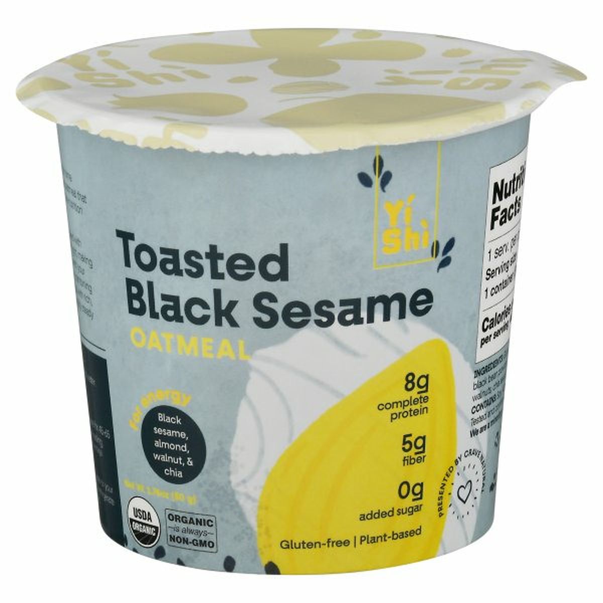 Calories in Yishi Oatmeal, Toasted Black Sesame
