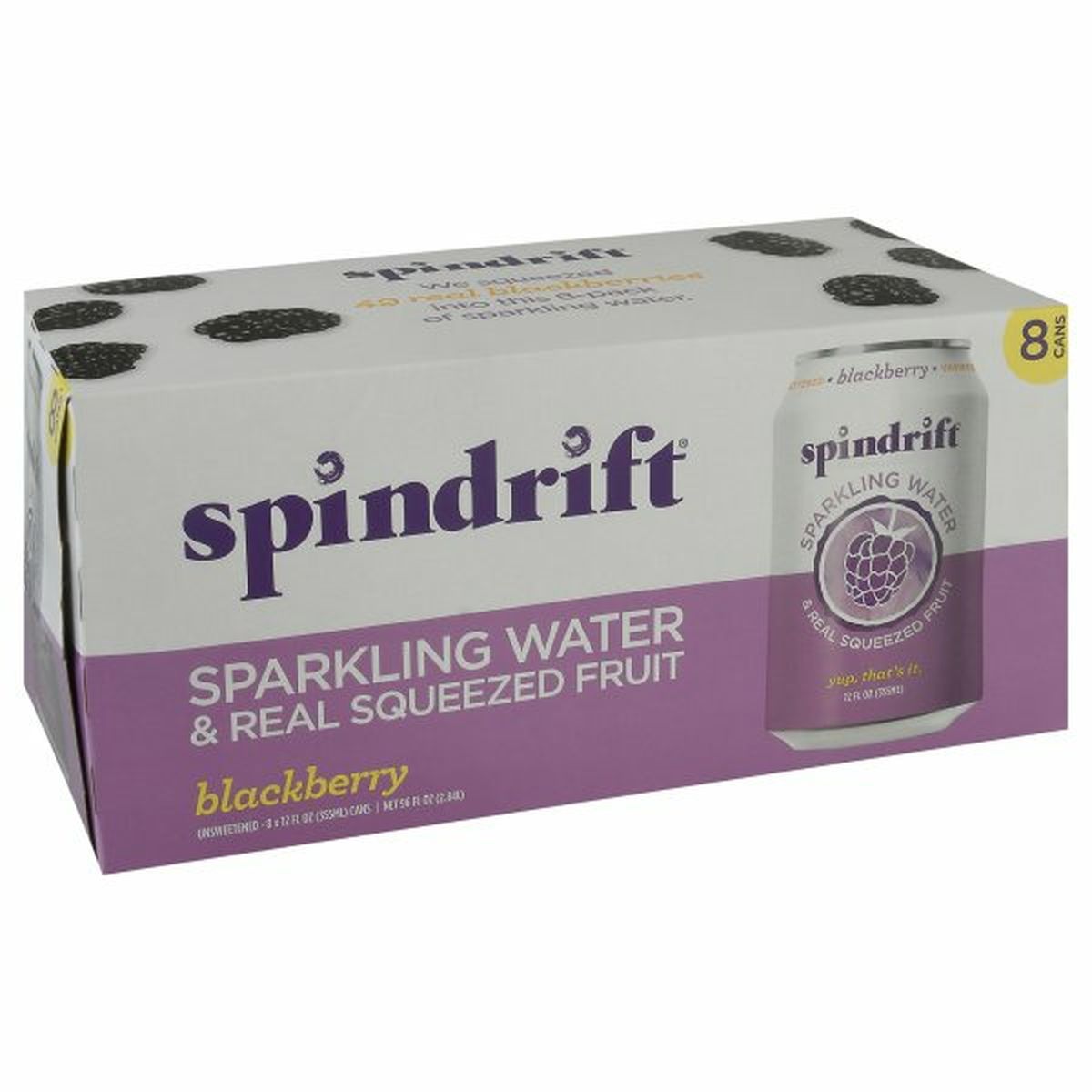 Calories in Spindrift Sparkling Water, Blackberry