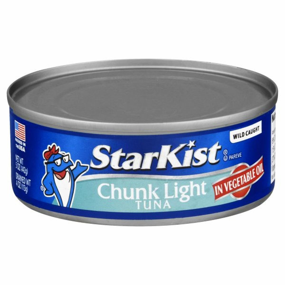 Calories in StarKist Tuna in Vegetable Oil, Chunk Light