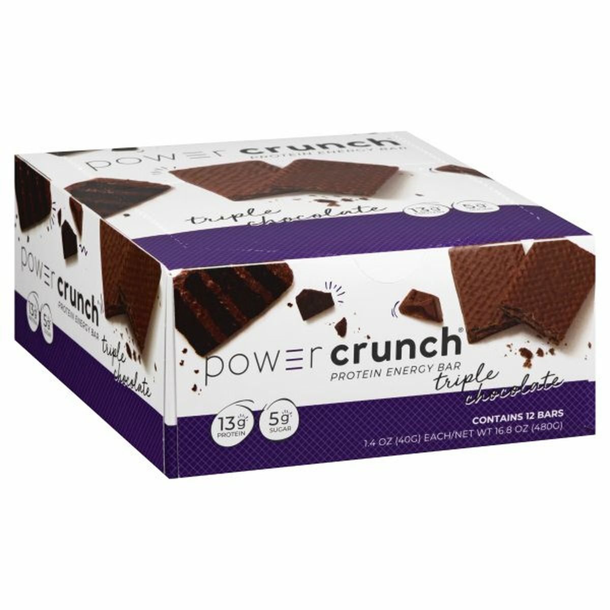 Calories in Power Crunch Protein Energy Bar, Triple Chocolate