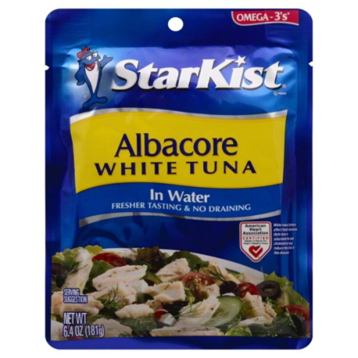Calories in StarKist Tuna, Albacore White, in Water