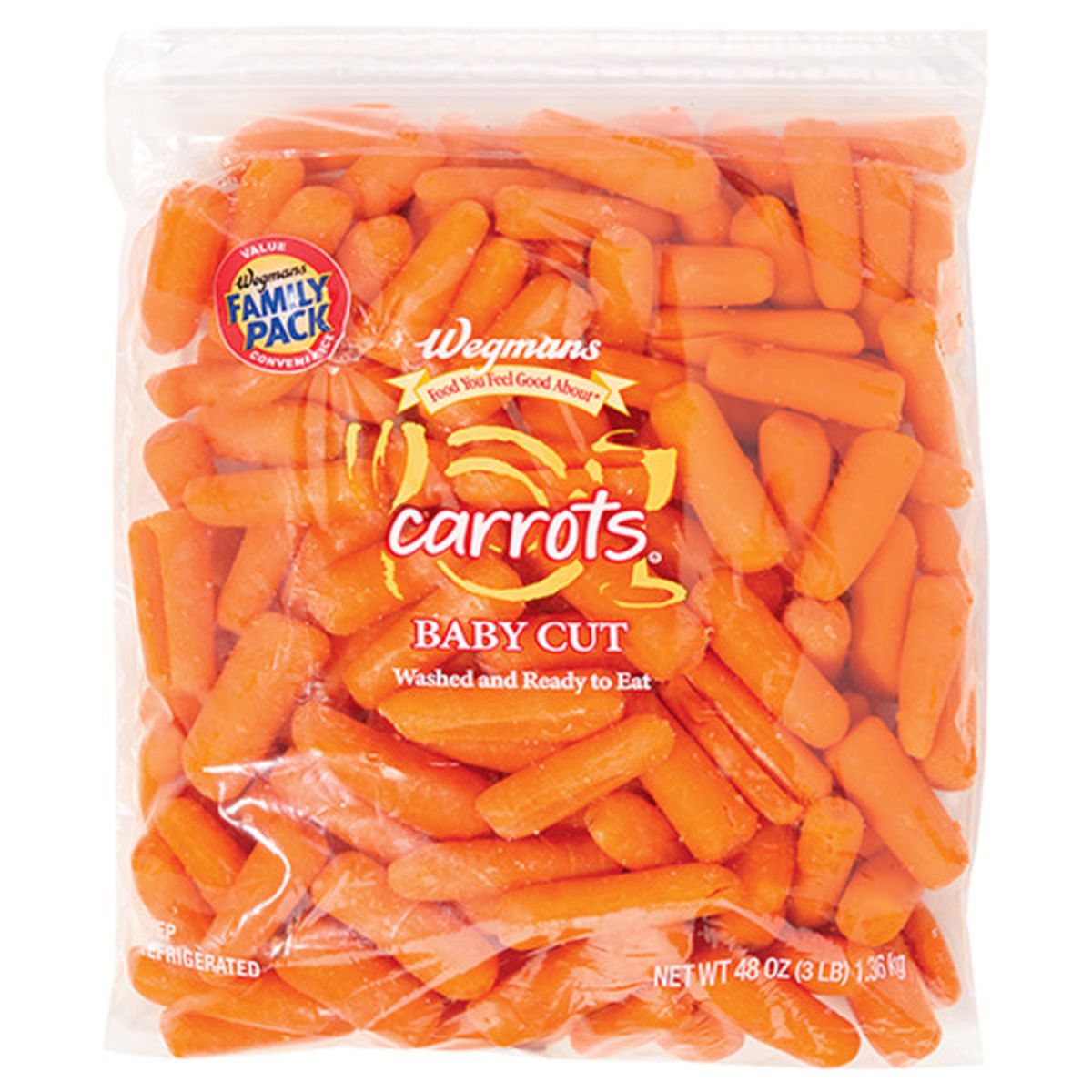 Calories in Wegmans Baby Cut Carrots, FAMILY PACK