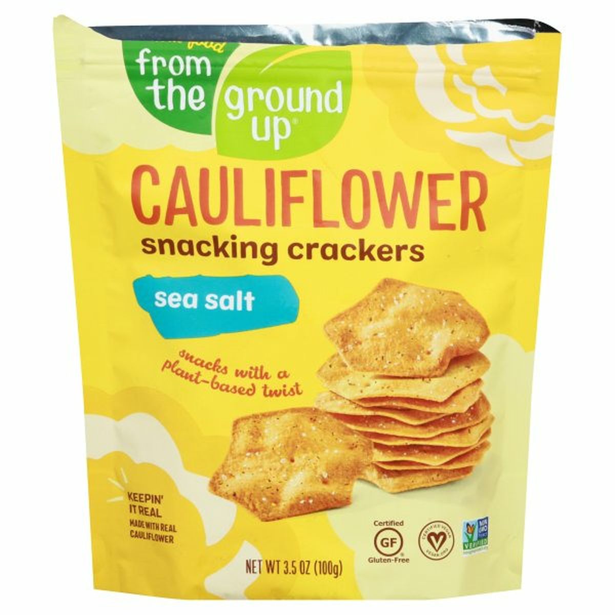 Calories in From the Ground Up Snacking Crackers, Cauliflower, Sea Salt