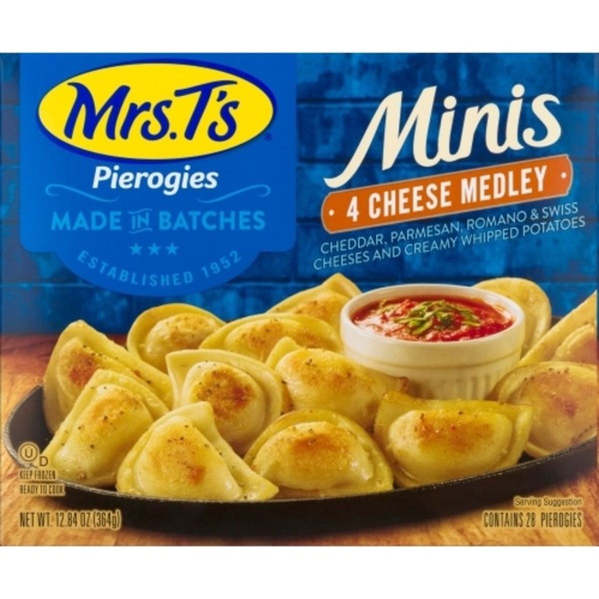 Calories in Mrs Ts Pierogies, 4 Cheese Medley, Minis